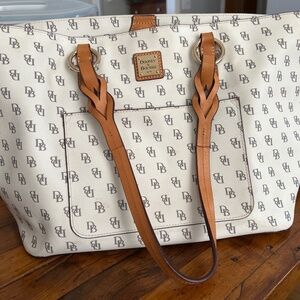 Authentic Dooney and Bourke coated cotton tote